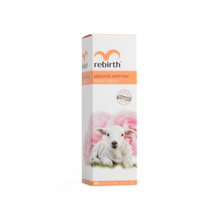 Rebirth Placenta Wild Rose Hand Cream with Vitamins A,C,E (RB18) 75ml - Image 3