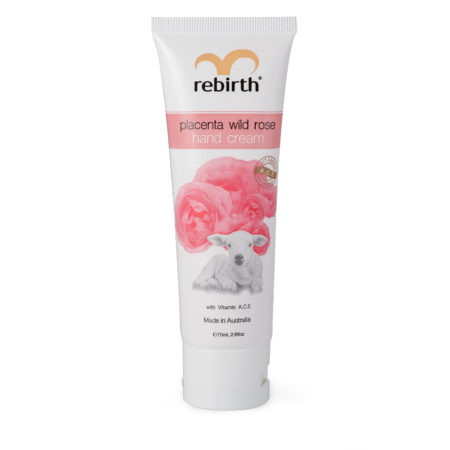 Rebirth Placenta Wild Rose Hand Cream with Vitamins A,C,E (RB18) 75ml - Image 4
