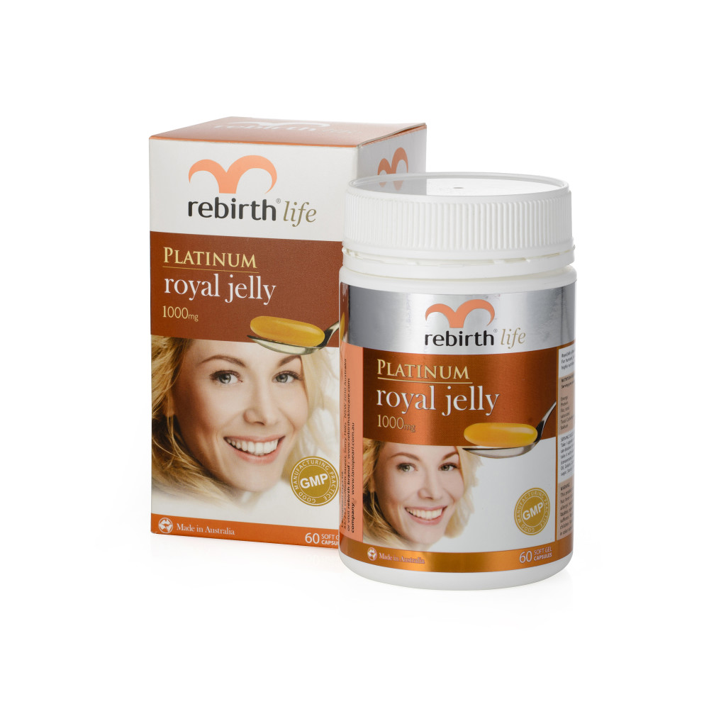 Rebirth Life Platinum Royal Jelly 1,000 mg 60 capsules (RL04