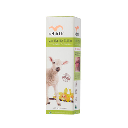 Rebirth Vanilla Lip Balm with Cocoa Butter & Vitamin E (RB15) - Image 2