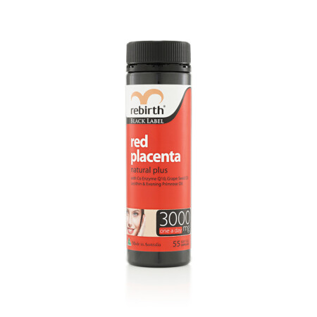Rebirth Black Label Red Placenta Natural Plus 3000mg 55Capsules (RK02) - Image 2