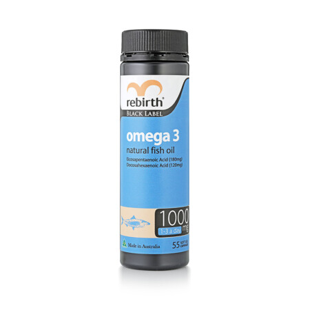 Rebirth Black Label Omega 3 1,000mg (RK03) 55 capsules - Image 3