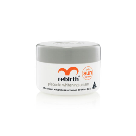 Rebirth Placenta Whitening Cream with Wakamine, Collagen & Sunscreen 100mL (RB09) - Image 2