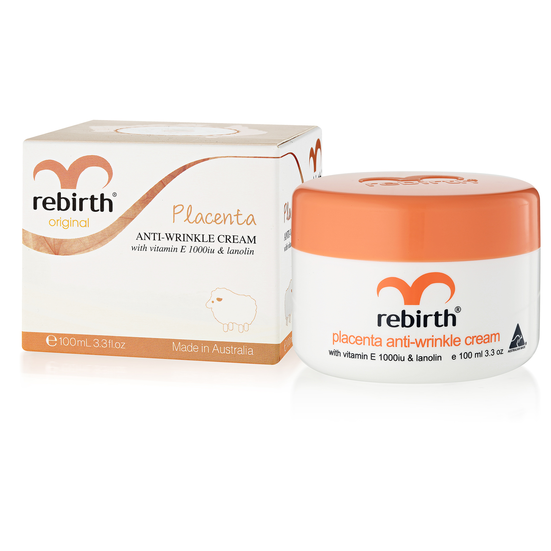 Rebirth Placenta & Vitamin E Anti-Wrinkle Cream (RB02) 100g