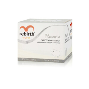 Rebirth Placenta Whitening Cream with Wakamine, Collagen & Sunscreen 100mL (RB09) - Image 3